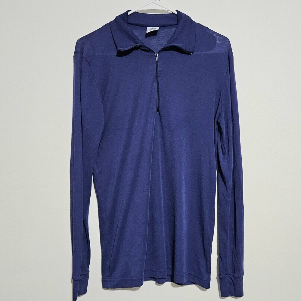 Patagonia Capilene Pullover Sz L Light Weight 1/4‎ Zip Long Sleeve USA Vintage